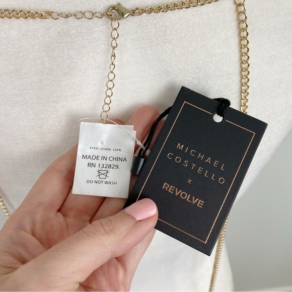 Michael Costello x REVOLVE Zayd Chain Dress in Gold - Picture 7 of 7